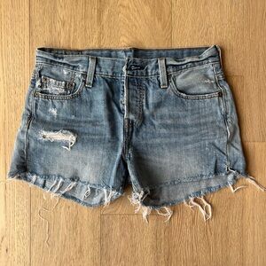 Levi's Blue Jean Shorts Distressed Cut-Off Style